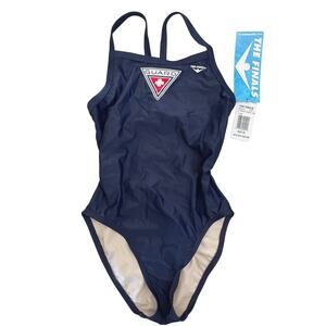 The Finals Women One Piece GUARD Swimsuit Butterfly Back Navy Blue Size 30 - $40
